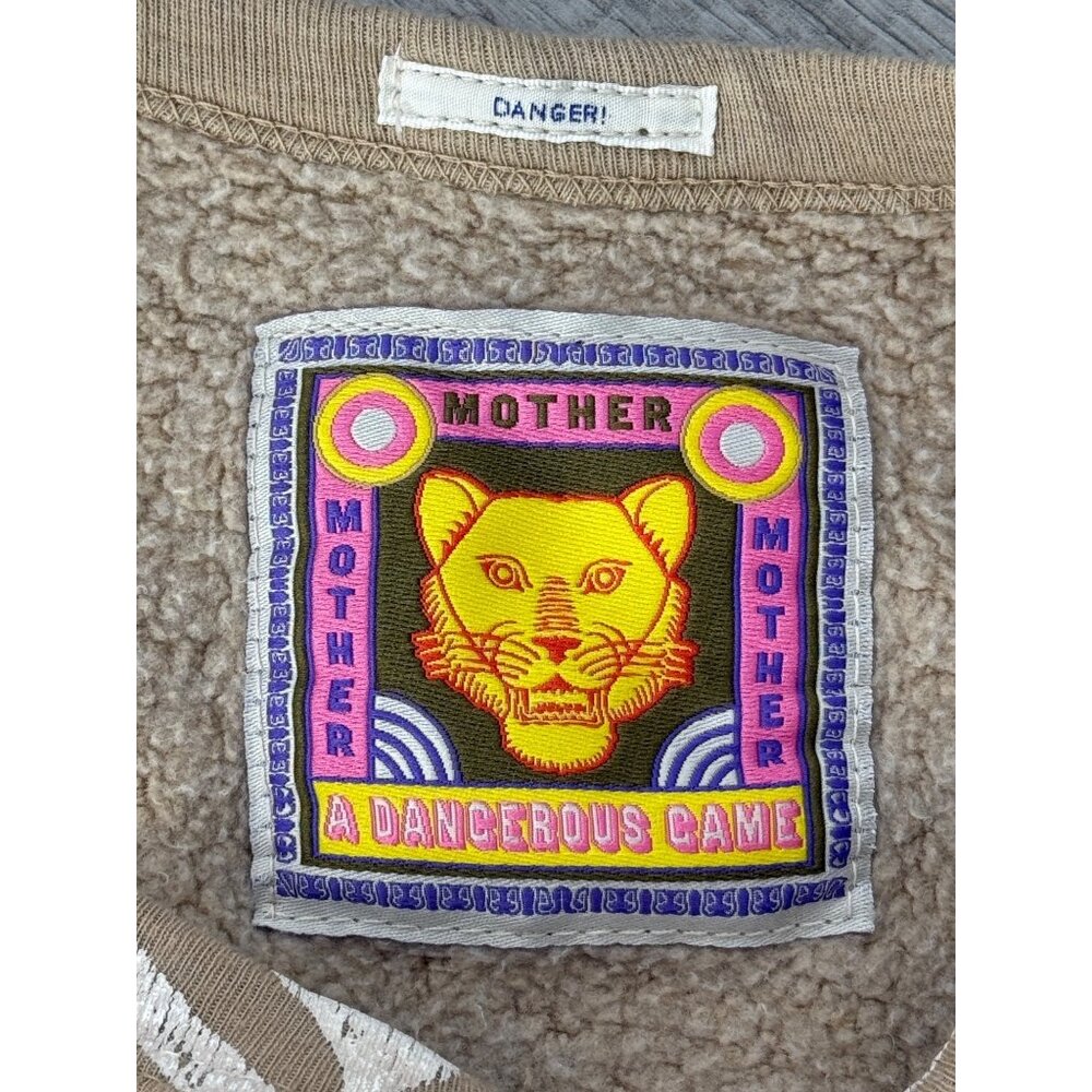 Mother Hugger Sweatshirt Zebra Print Long Sleeve Beige & Cream Womens Size S - Picture 5 of 10